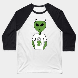 Alien Human T-shirt-T-shirt (long hair) Baseball T-Shirt